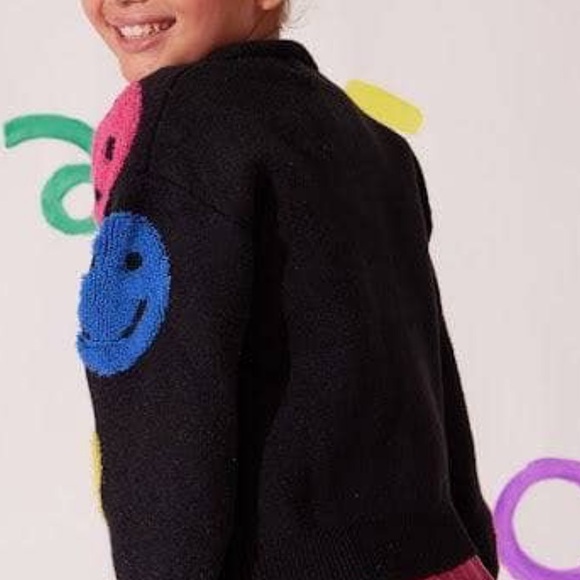 Lola & the Boys Happy emoji Cardigan 8 - Picture 5 of 7